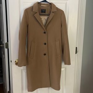 Abercrombie and Fitch camel tan A&F dad coat peacoat size xs